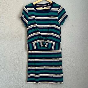 Tommy Hilfiger Parasailing Navy/Green TShirt Dress Size Large Womens Midi Dress